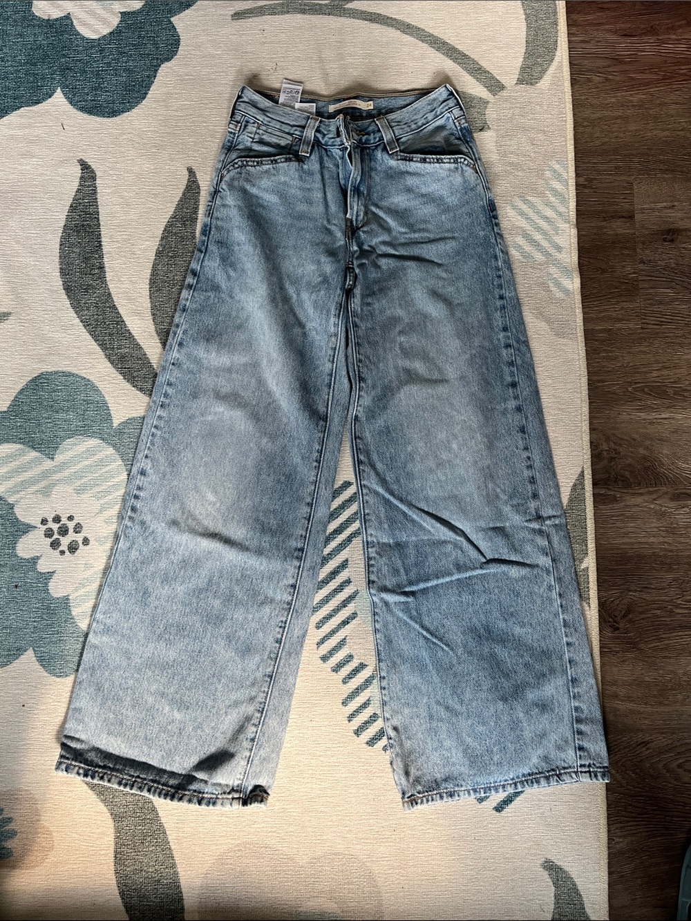 Levi's Light Blue Baggy Wide Leg Jeans